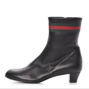 Calfskin Web Libeccio Boots 38 Black